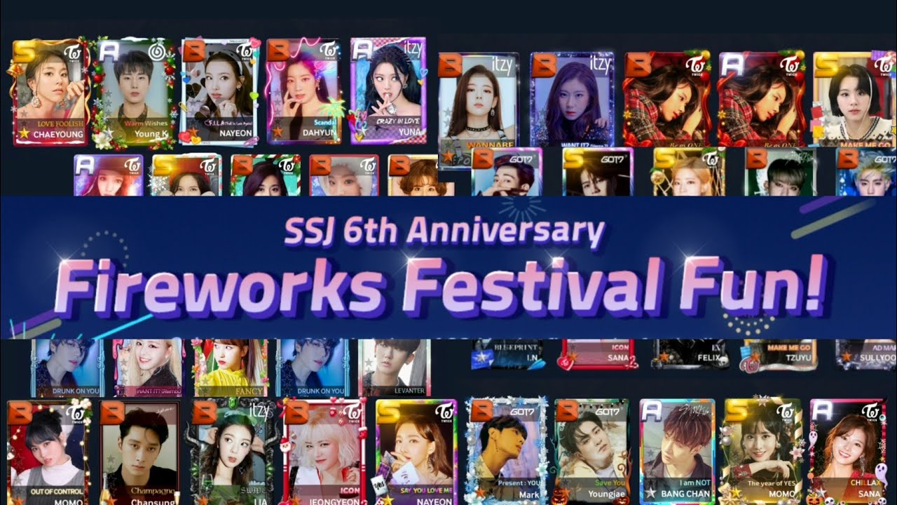 SUPERSTAR JYP | Collecting LE cards from 6th anniversary Firework event