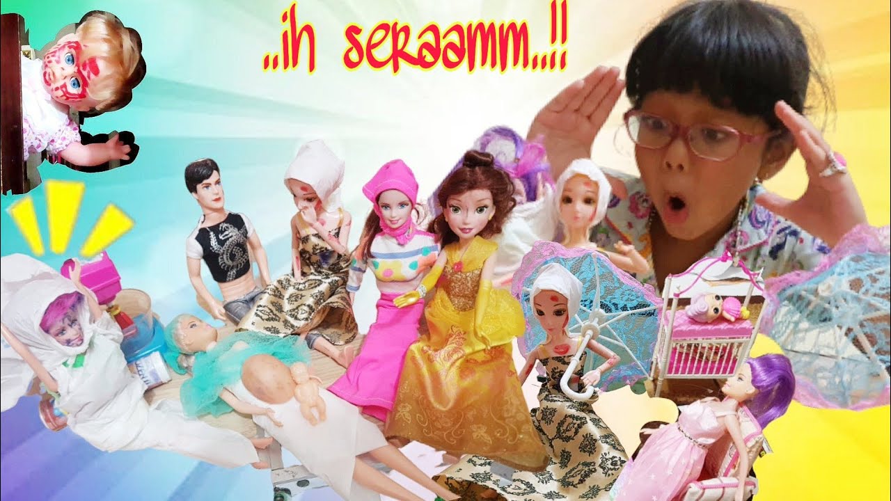 Hanum Bermain Boneka Barbie Melahirkan | Dirumah Aja ❤ Shafeea Hanum