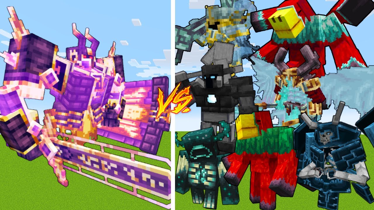 Buffed Ignis and Fully Enchanted VS 7 Strong Bosses / Minecraft Mob Battle