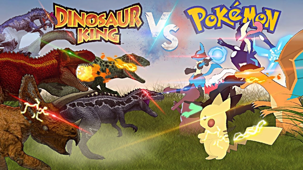 Pokemon vs dinosaur king animation