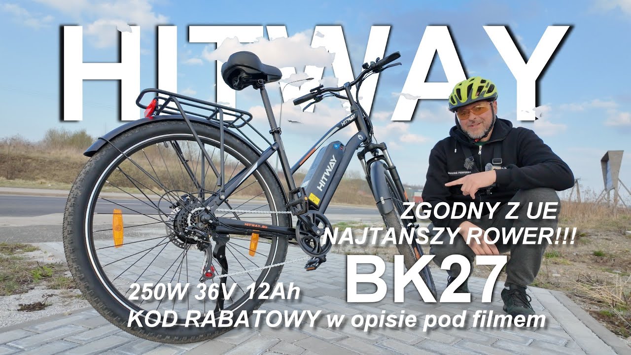 HITWAY BK27 LEGALNA KOZA! 250W 12Ah Zdumiewająco wygodny i przyjazny rower elektryczny #ebike #test