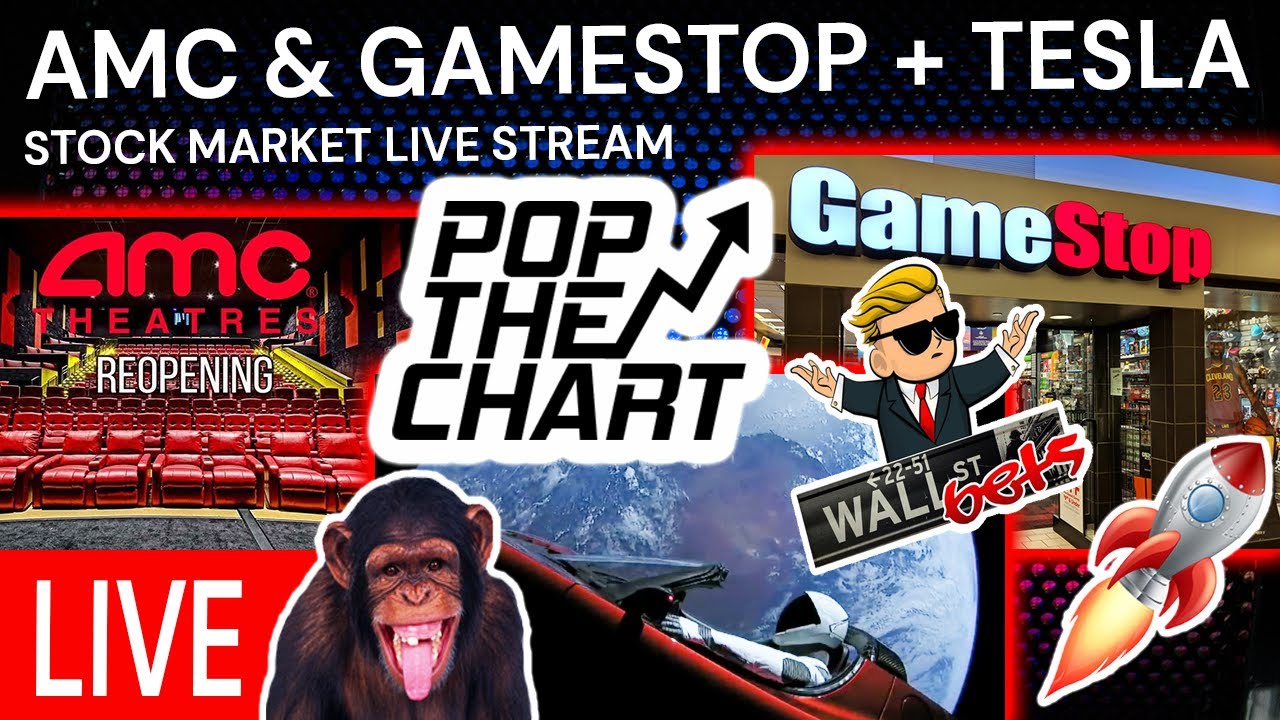 AMC & GME + TSLA & MORE | STOCK MARKET TODAY | GameStop | GAMMA SQUEEZE | 03.04.21 | Pop The Chart