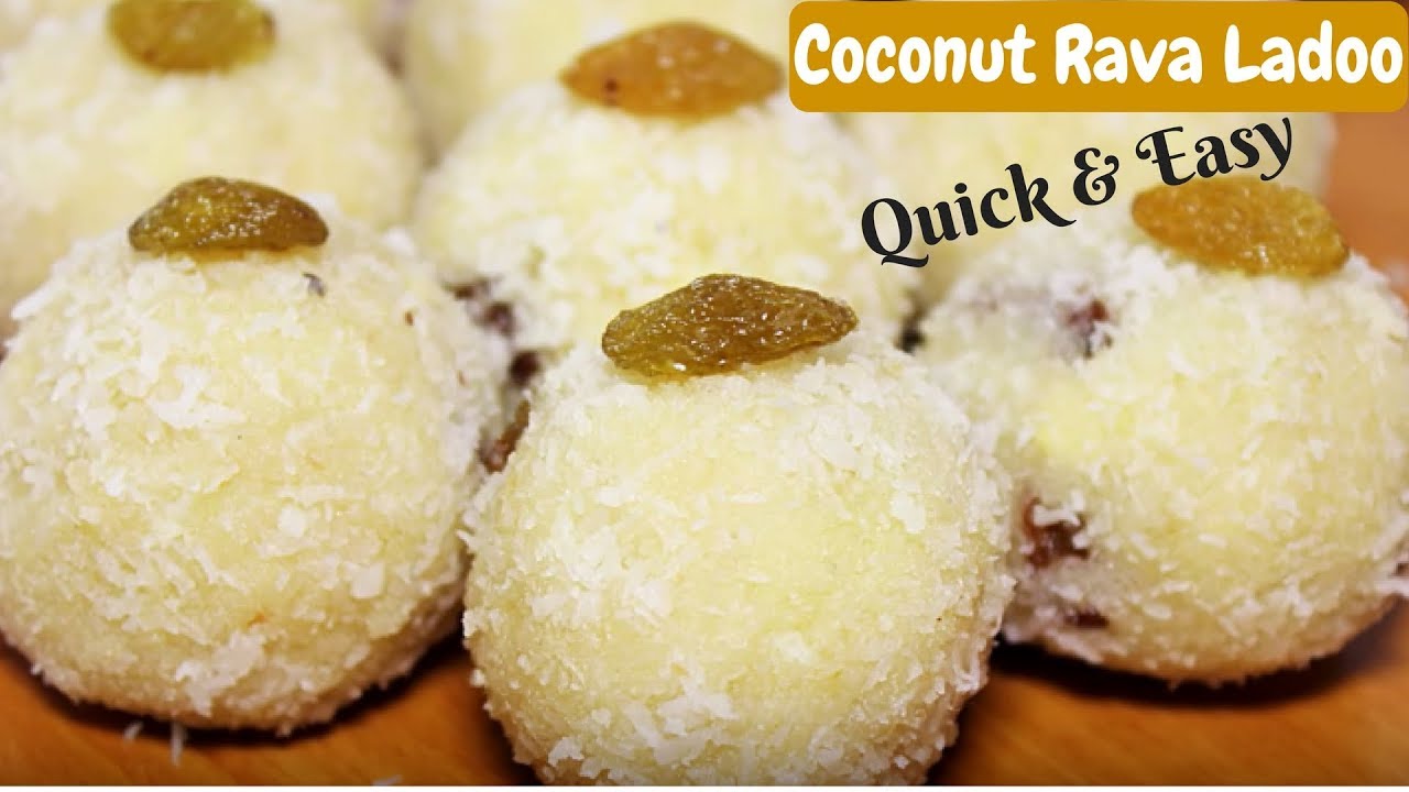 Coconut Rava Ladoo | Diwali Special Recipes | How To Make Rawa Ladoo | Sooji Laddu | Kanak's Kitchen