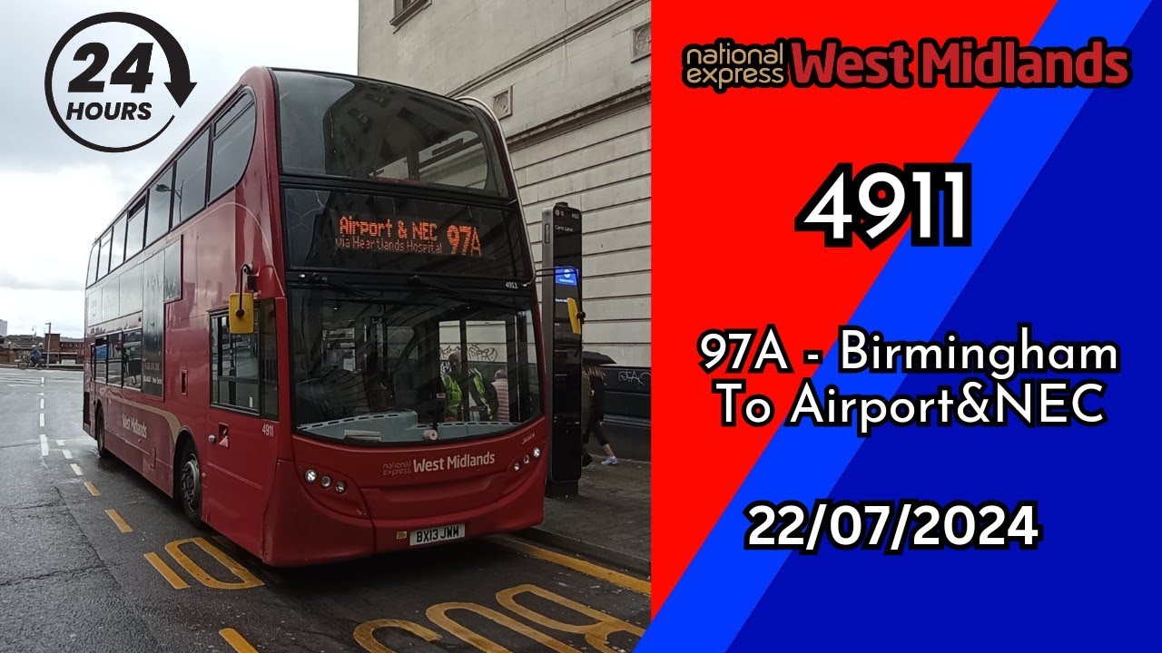 THE RETURN OF THE 97A: FRV | BX13JWM/4911 - NX Birmingham Central: ADL D401 Enviro D400 Euro5 ZF