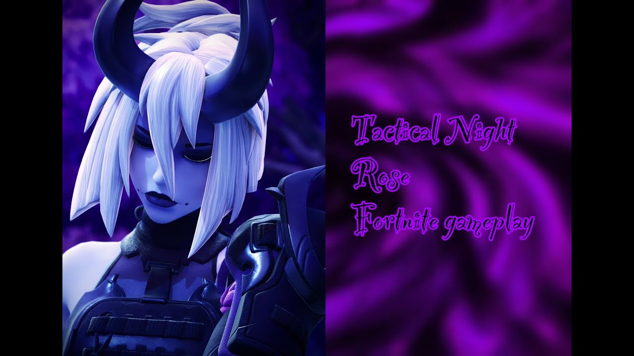 Tactical Night Rose 🥀 Fortnite skin Gameplay (No commentary) 💜🖤