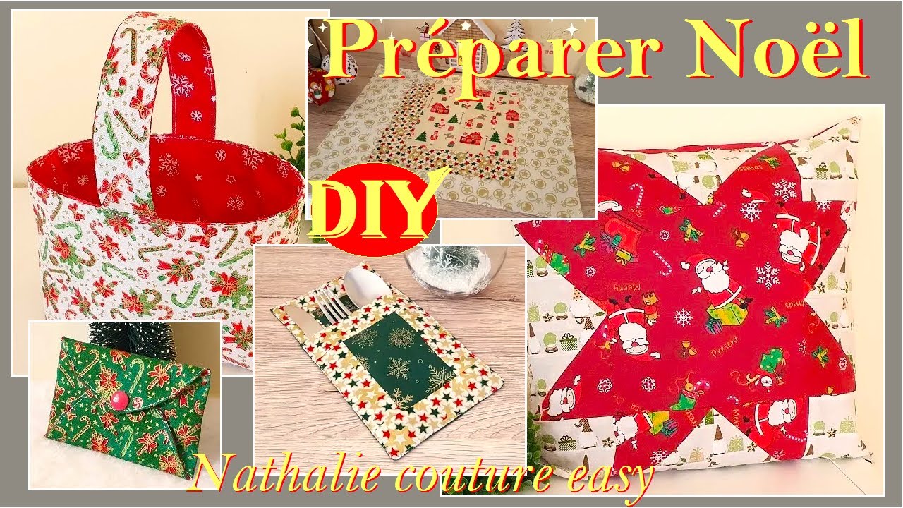 🎁  DIY couture pour préparer Noël 🎁 Nathalie couture easy