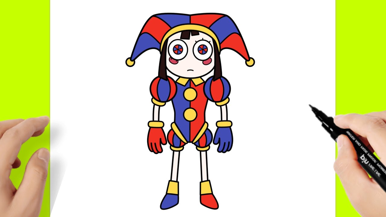 Como dibujar a Pomni - El asombroso circo digital