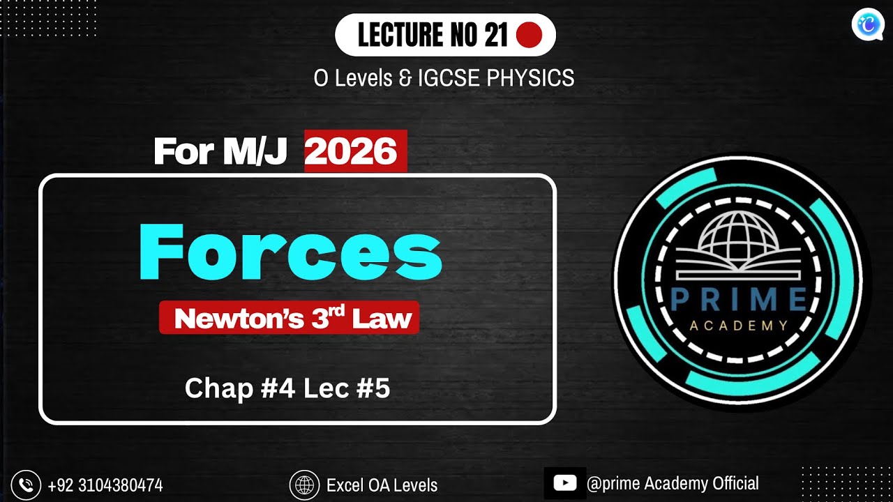 Forces/Dynamics | Lec #4 chap #4 | Newton’s 3rd law of motion | Stoping, braking thinking distance