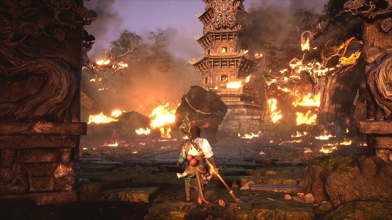 Black Bear Boss Fight: Black Myth Wukong Gameplay Walkthrough