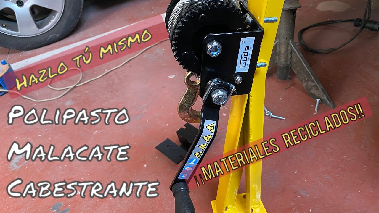 COMO HACER UNA PLUMA🪝O CABESTRANTE CASERO RECICLANDO MATERIALES,SIN MORIR EN EL INTENTO PASO A PASO