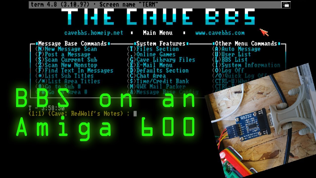 Connecting to old school BBS on an Amiga 600 (with help from a Raspberry Pi)
