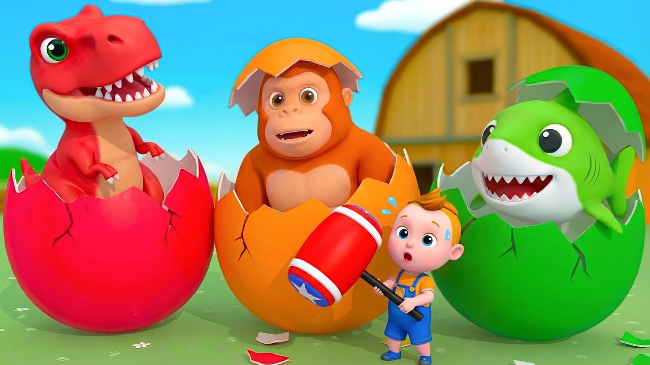Ovo Surpresa Gigante | Ovos de Dino e King Kong | Super Sumo Português - Música Infantil