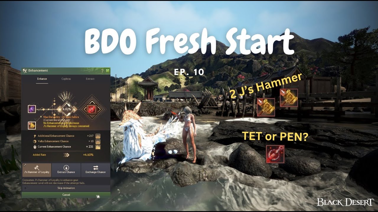 Enhancing Blackstar Weapon from Base | BDO F2P Fresh Start Ep. 10