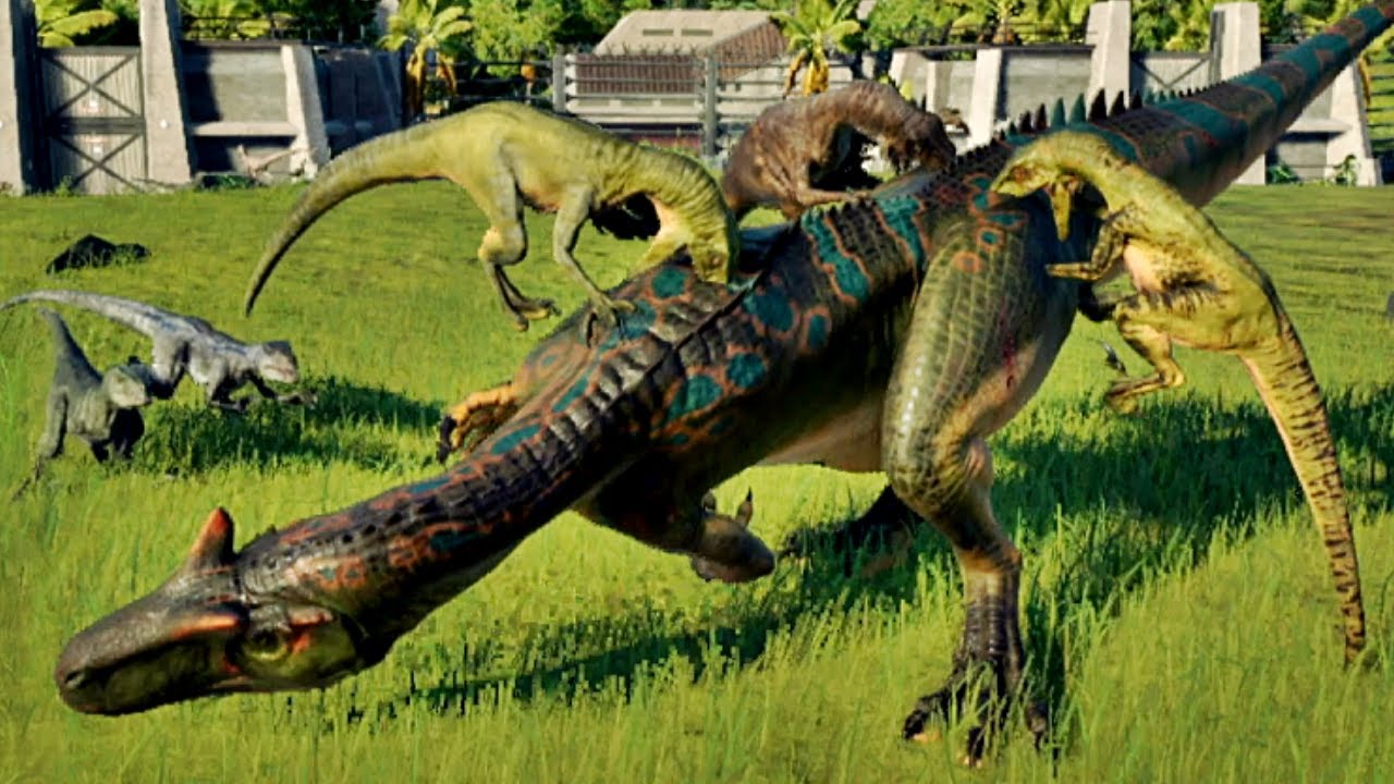 Allosaurus TEAM Vs Indominus Rex NEST #jurassicpark dinosaurs #asmr  fighting
