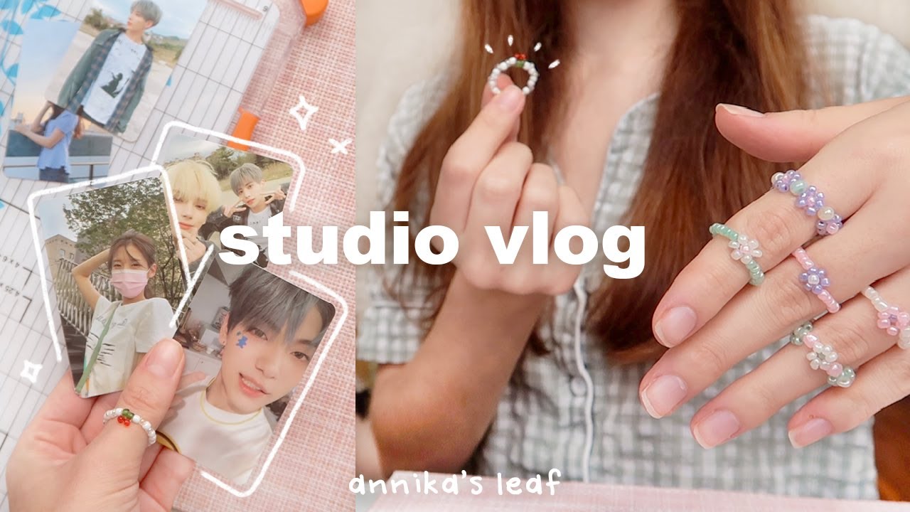 productive days for small business 🌥 designing product, diy kpop photocards, struggling to use brain