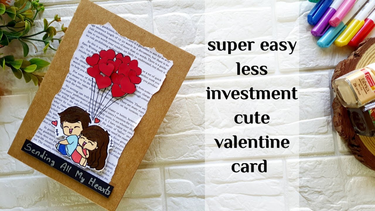 last minute valentine card | last minute valentine gift | easy valentine card
