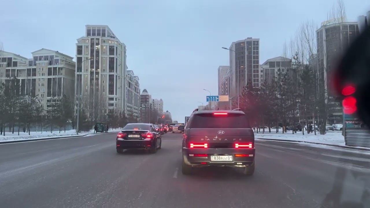 Поездка по Астане: Барыс-Арена → Левый берег → Центральная площадь 26.02.2025