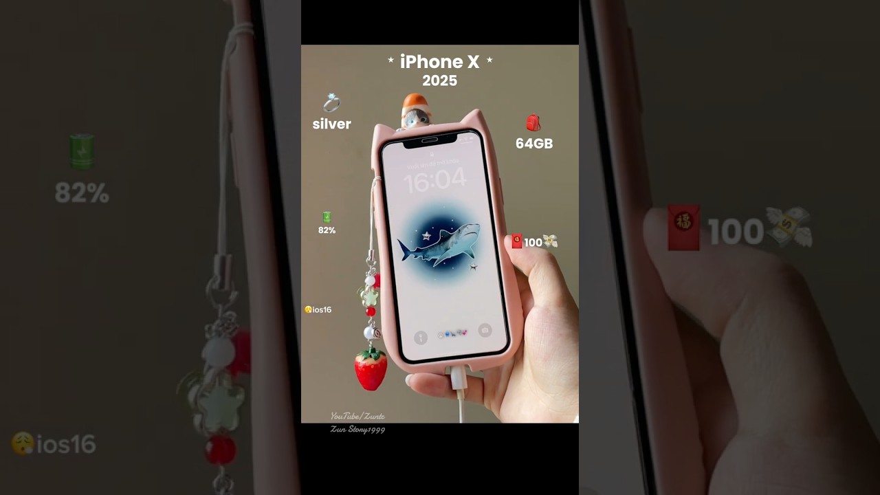My iPhone X in 2025 ♡ Phone Case + Customize ★ aesthetic vlog ⋆★✩#shorts