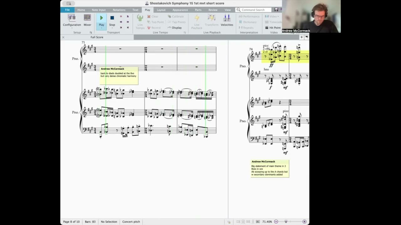 Shostakovich short score analysis part 2