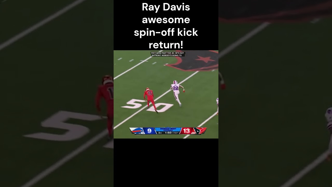 Ray Davis awesome spin-off kick return!