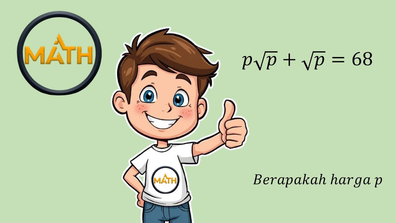Penyelesaian soal matematika bagus ini dan verifikasinya. |”p akar p + akar p = 680”