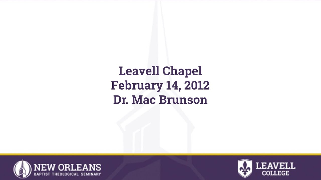 Hebrews 3 | Dr. Mac Brunson | 02-14-2012