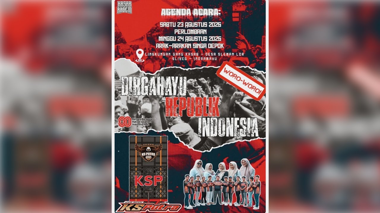 (KASAB RAGEM) NGARAK SINGA DANGDUT KS PUTRA, HUT RI ke 80 blok KASAB Desa Sleman