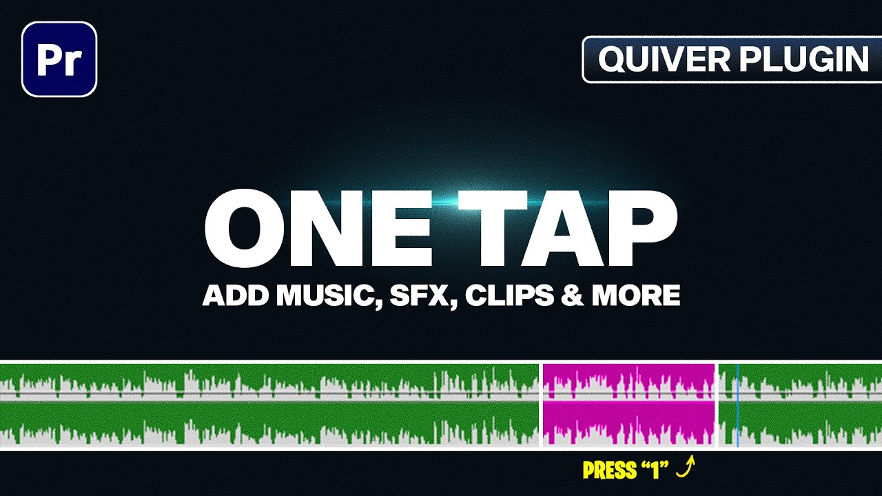 Add Clips, SFX, Music & More with ONE TAP | Quiver Plugin Review (Premiere Pro)