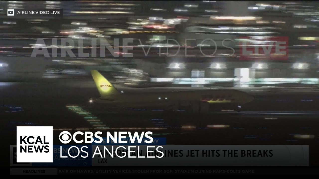 Investigation underway after jet forced to slam brakes at LAX due to near collision on runway