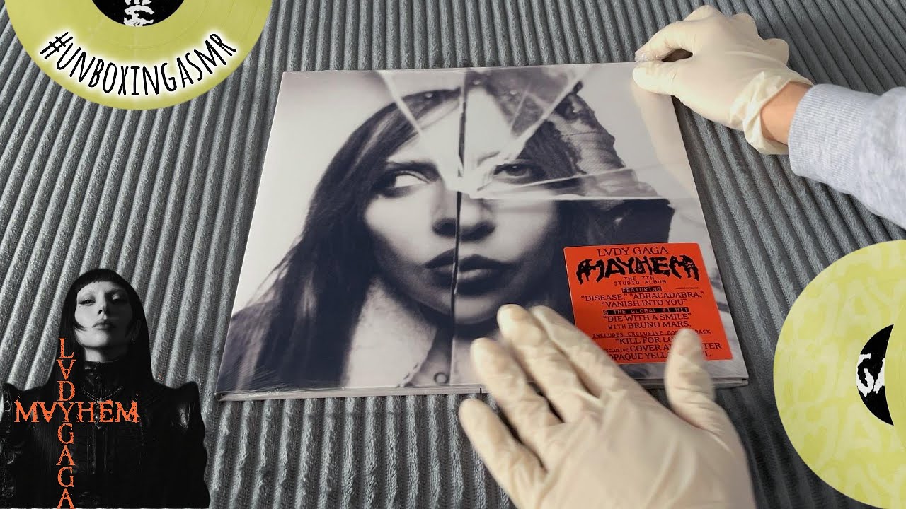 Unboxing Mayhem Lady Gaga indie vinyl with exclusive poster | ASMR chilling vibes, no talking
