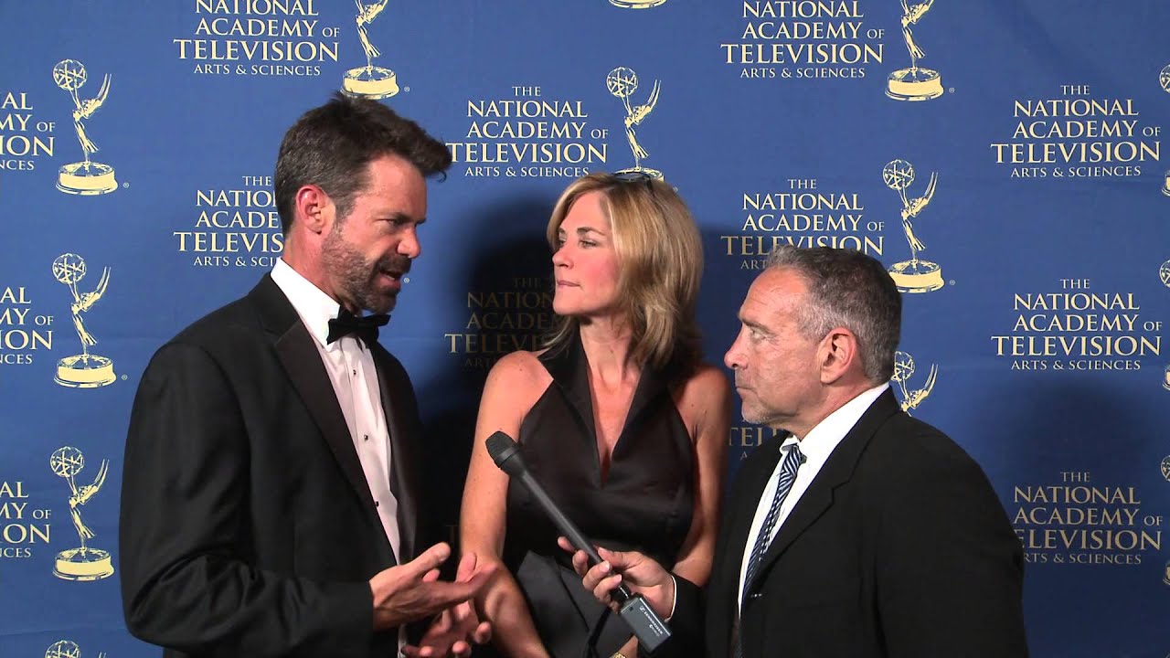 Tuc Watkins & Kassie DePaiva - post presentation - 41st Creative Arts Emmy Awards