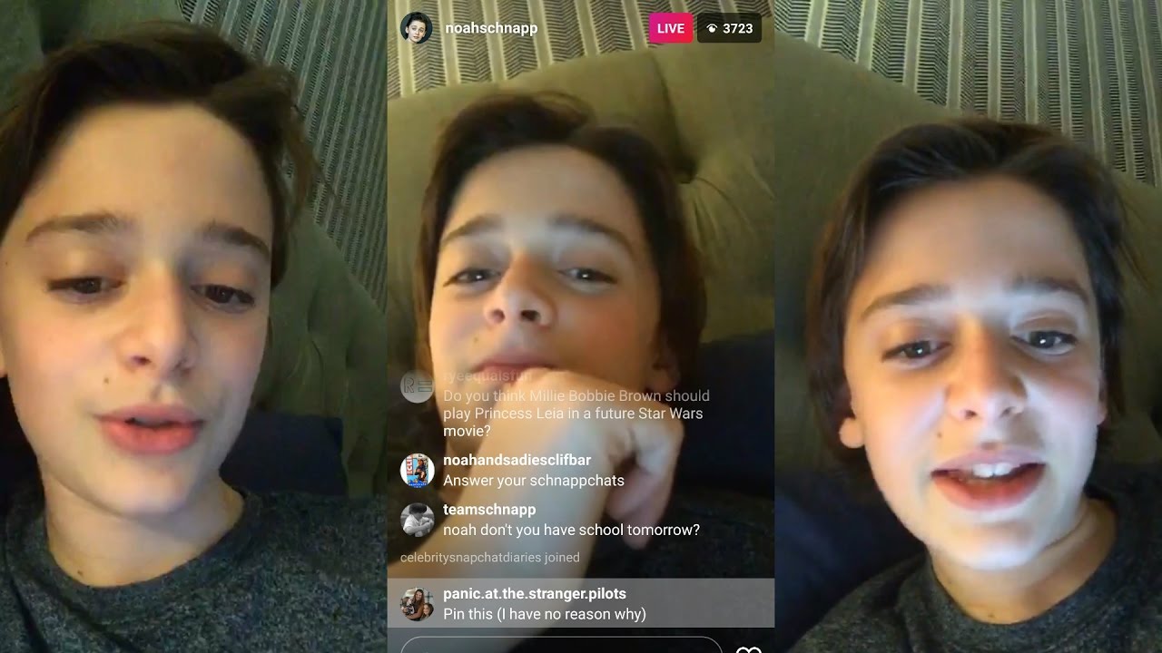 Noah Schnapp | Instagram Live Stream | 3-4 April 2017