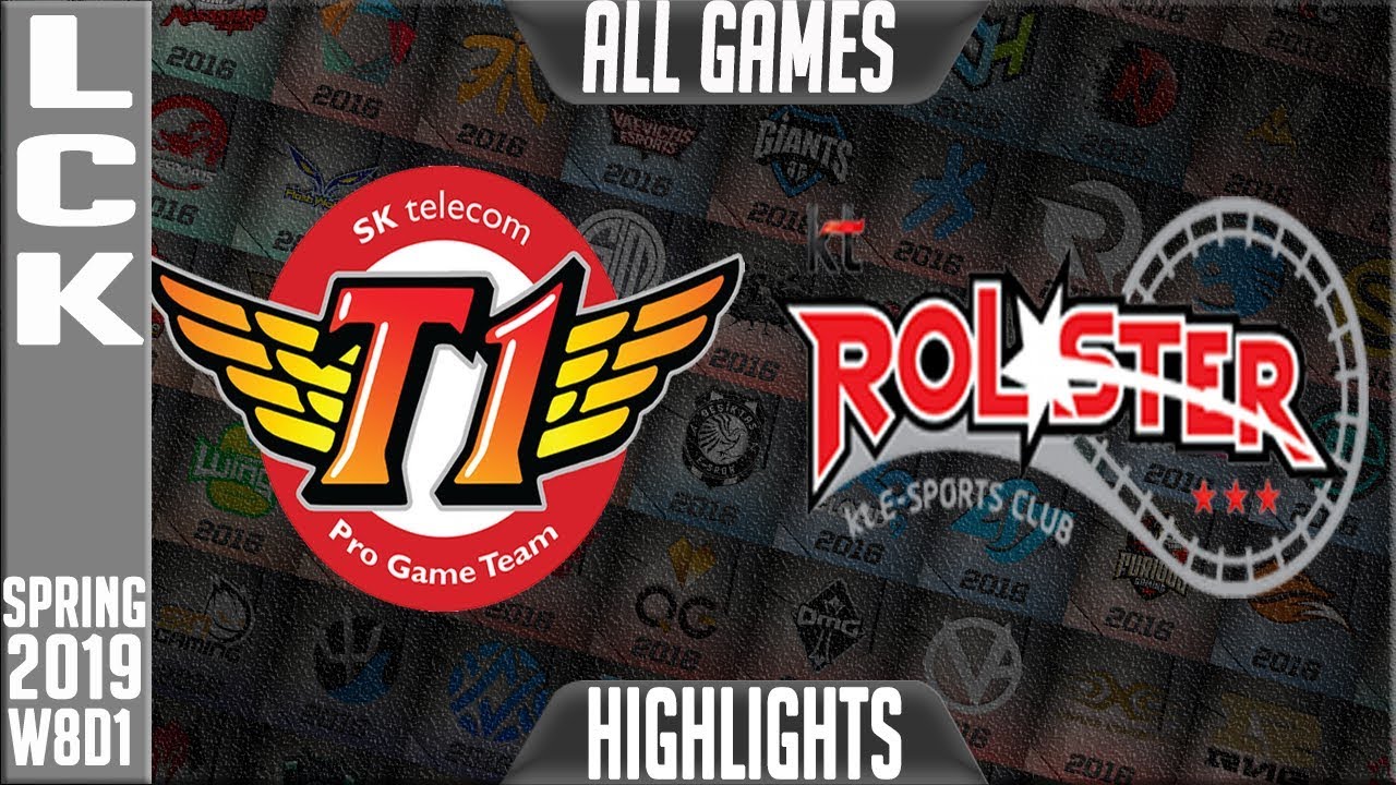SKT vs KT Highlights ALL Games | LCK Spring 2019 Week 8 Day 1 | SKT Telecom T1 vs KT Rolster