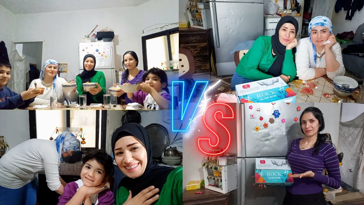 تحدي أندومي 🍲بين جهيدة😱 و أخوتها بنات شوفو مين🎁 رح يربح يخود هدية 