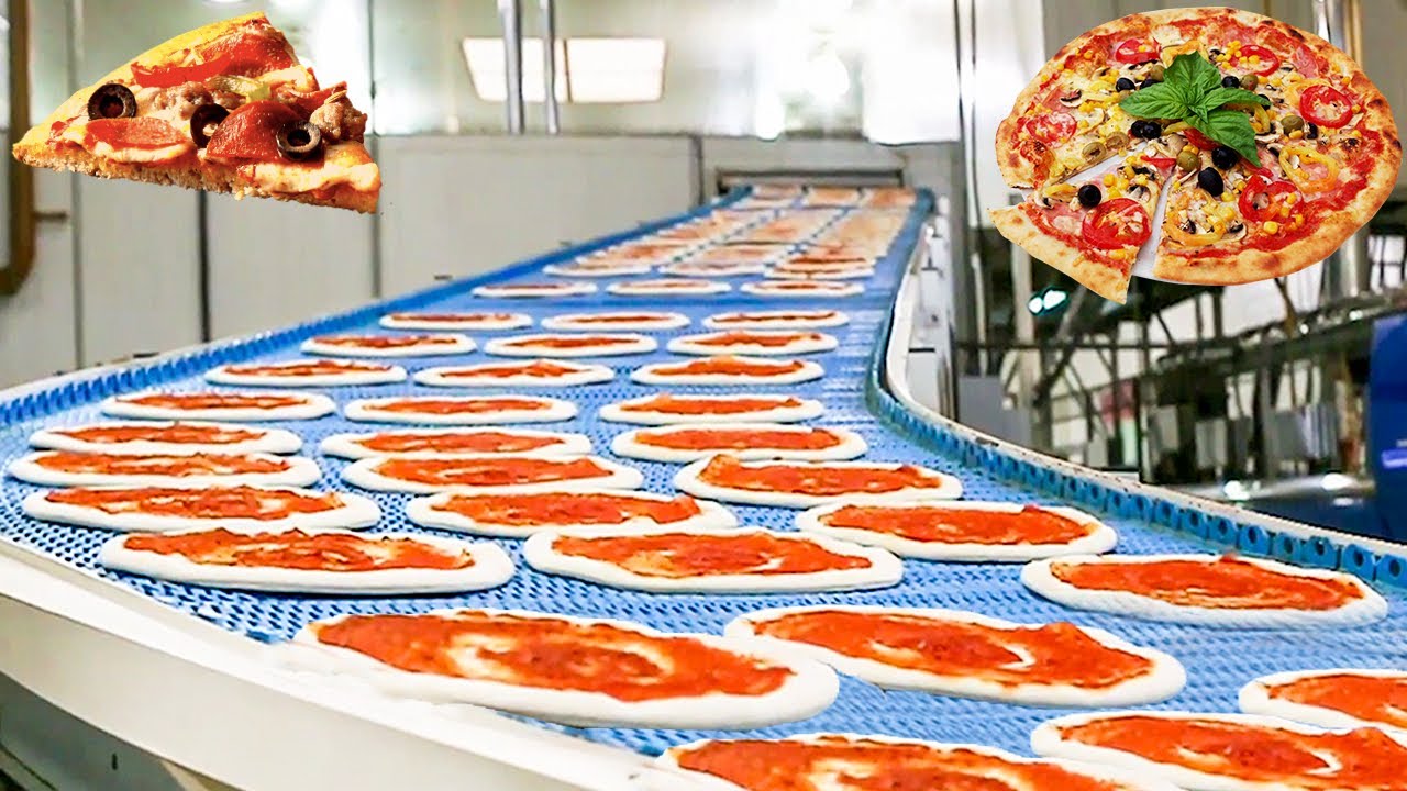 How Pizza Is Made - Automatic Frozen Pizza Production Line In Factory | Food Factory
