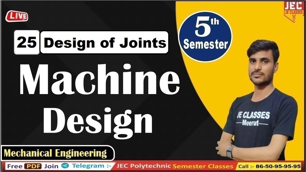 #25 UPBTE 5th Sem Mechanical Engineering Machine Design Ch-05 Design of Joints Class By Govind Sir