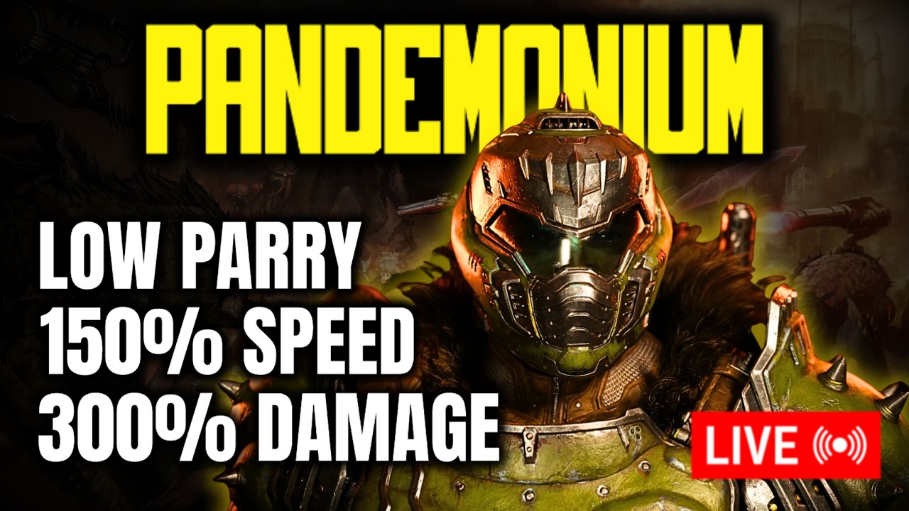 DOOM: The Dark Ages PANDEMONIUM (Nightmare, Low Parry, 300% Damage to Player, 150% Speed)