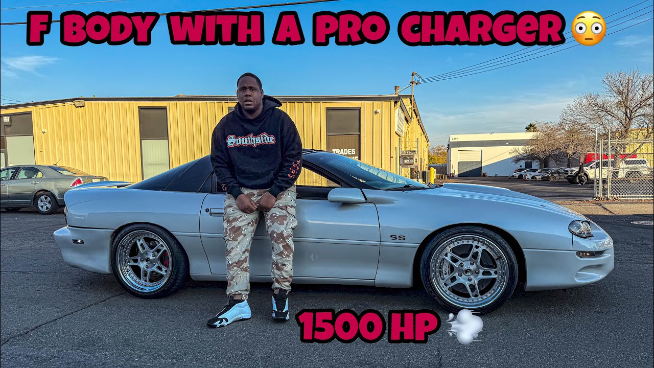 F body Camaro pushing over 1500 hp with a pro charger 🔌😳💨￼