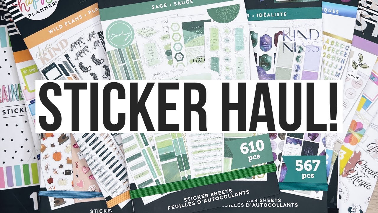 Sticker Haul! Unboxing and Flip Throughs of My Spring 2022 Happy Planner Order! New Sticker Books