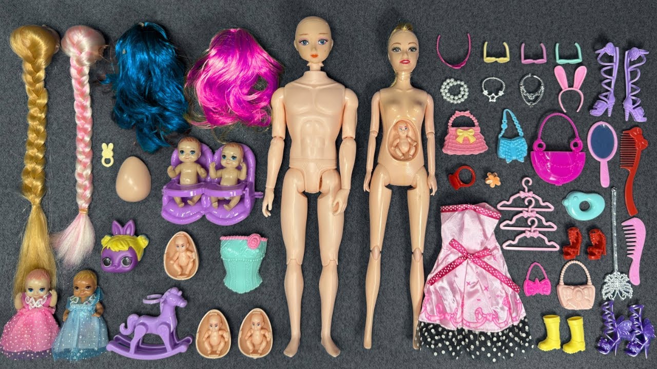 15 Minutes Satisfying with Unboxing Barbie Family Playset, Doll Dressup Set Toys ASMR | Review Toys