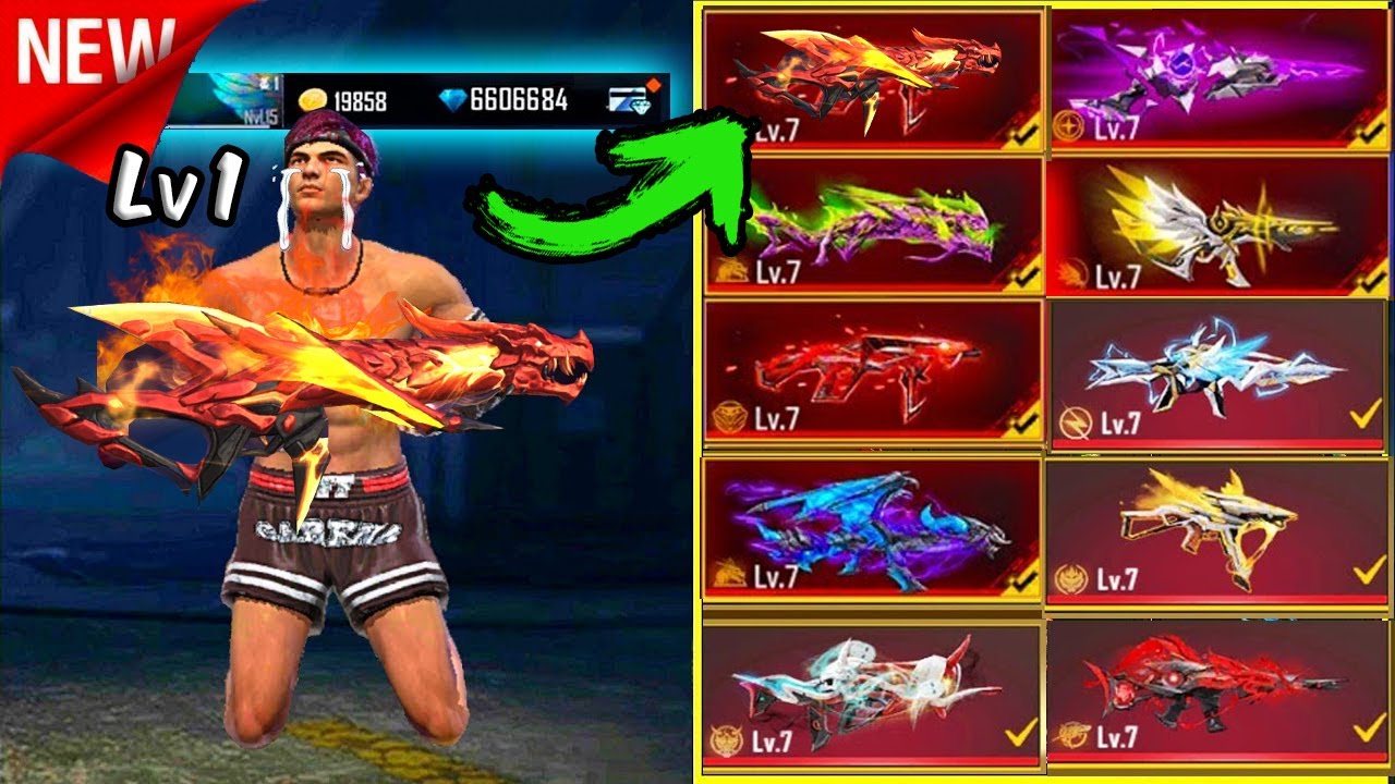 ПОЛУЧИТЕ New Dragon Evo M4A1 7 ур. 🔥 👉 NOOB TO PRO 👈 НАГРАДЫ 🤑😲FREE FIRE 💎 110000 АЛМАЗОВ 😱