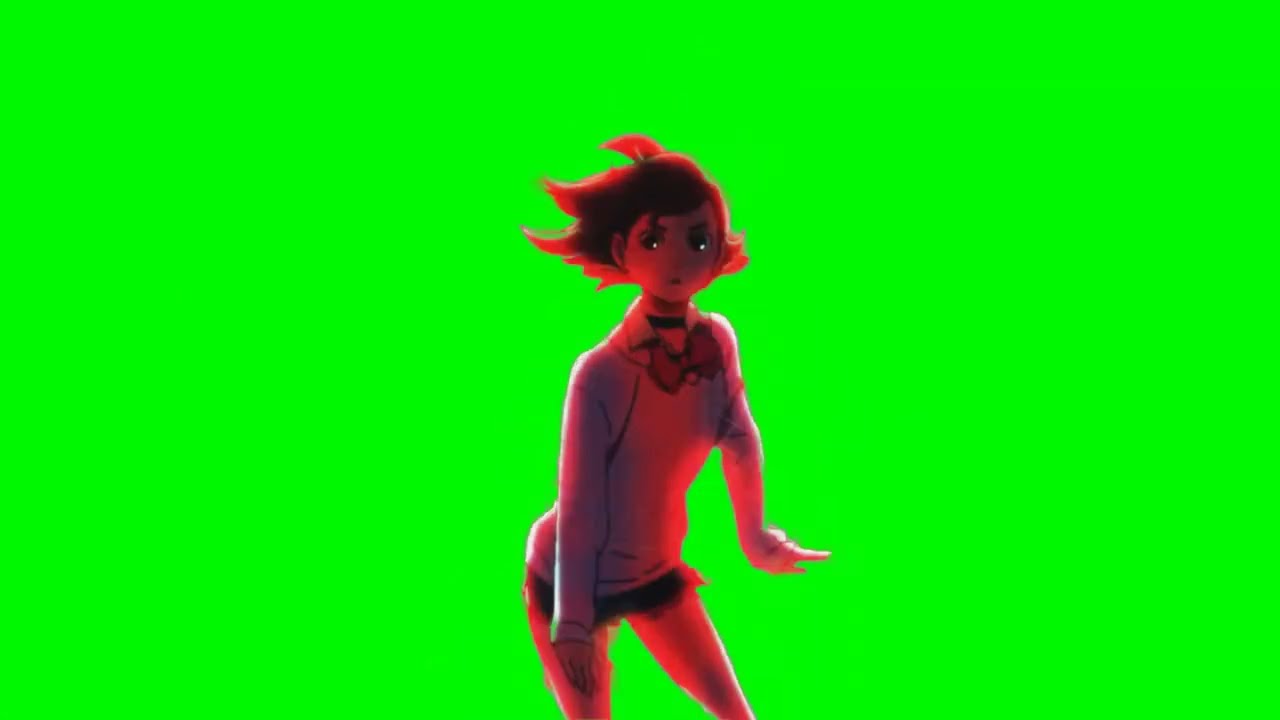 Dandadan Momo Dance Green Screen