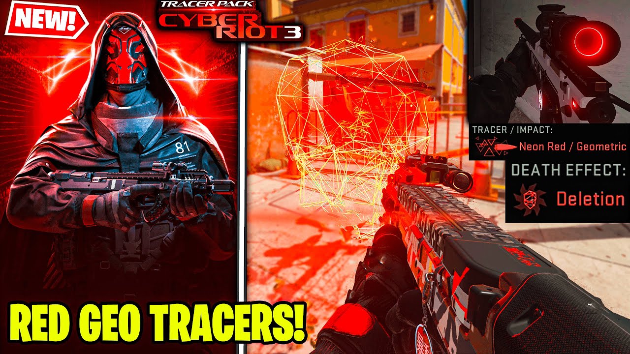 MW2 GEOMETRIC EFFECT 🔴 NEW Tracer Pack CYBER RIOT 3 BUNDLE in WARZONE DMZ (Hot Key PDSW 528 Store)