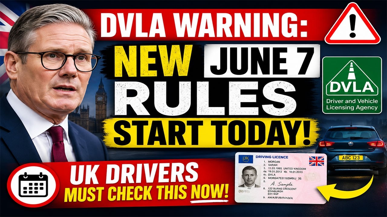 🚨 ПРЕДУПРЕЖДЕНИЕ DVLA: Новые правила, вступающие в силу 7 июня, начинают действовать СЕГОДНЯ &ndash; во...