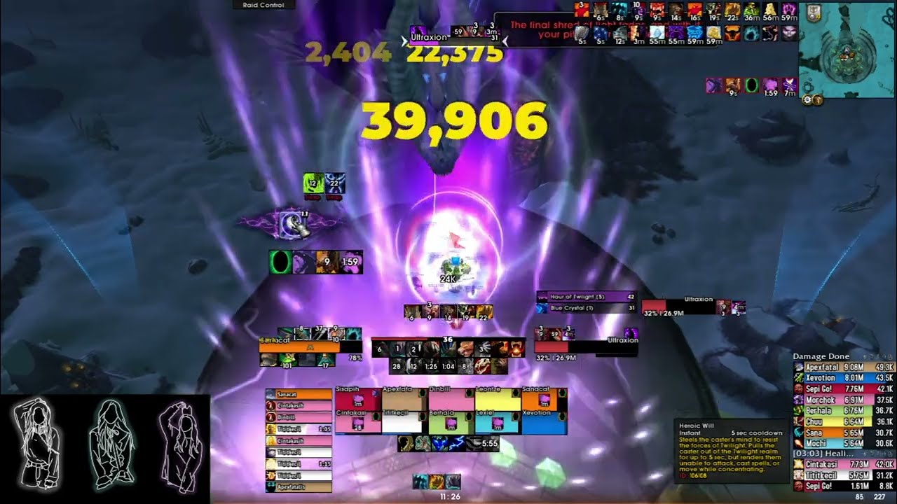 Cataclysm Classic | Ultraxion 10 Man Heroic | POV Feral Druid Fading Light Soaker!