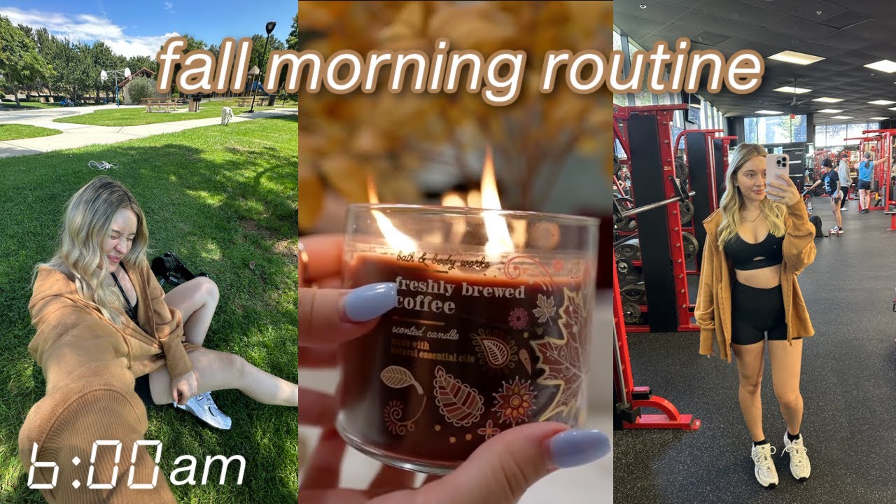 My productive FALL morning routine *6am* | gym, coffee, hike