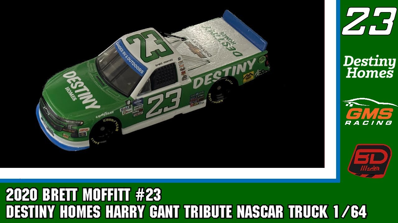 2020 Brett Moffitt #23 Destiny Homes Harry Gant Tribute Playoff NASCAR Truck 1/64 Diecast