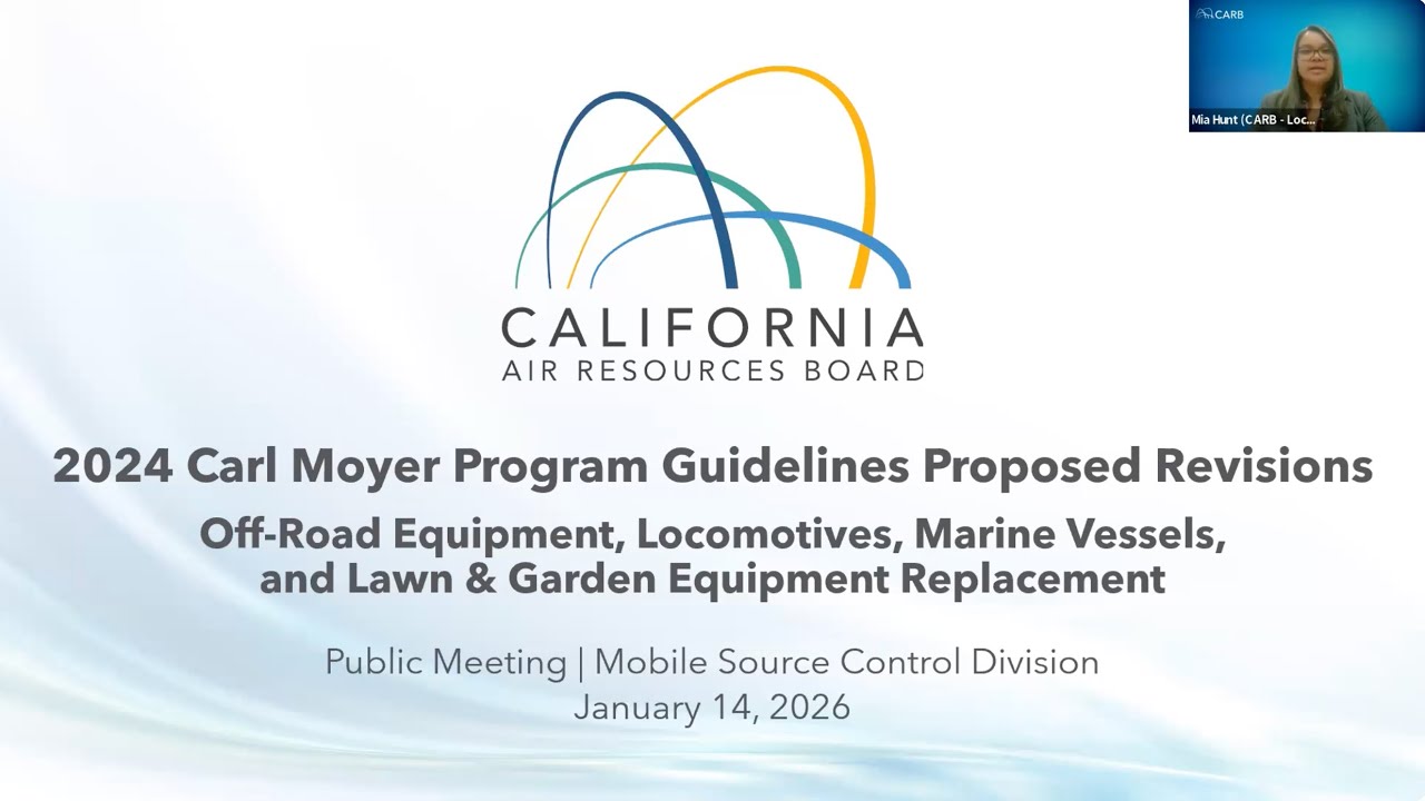Carl Moyer Guidelines Proposed Revisions: Off-Road, Locomotives, Marine Vessels, Lawn & Garden