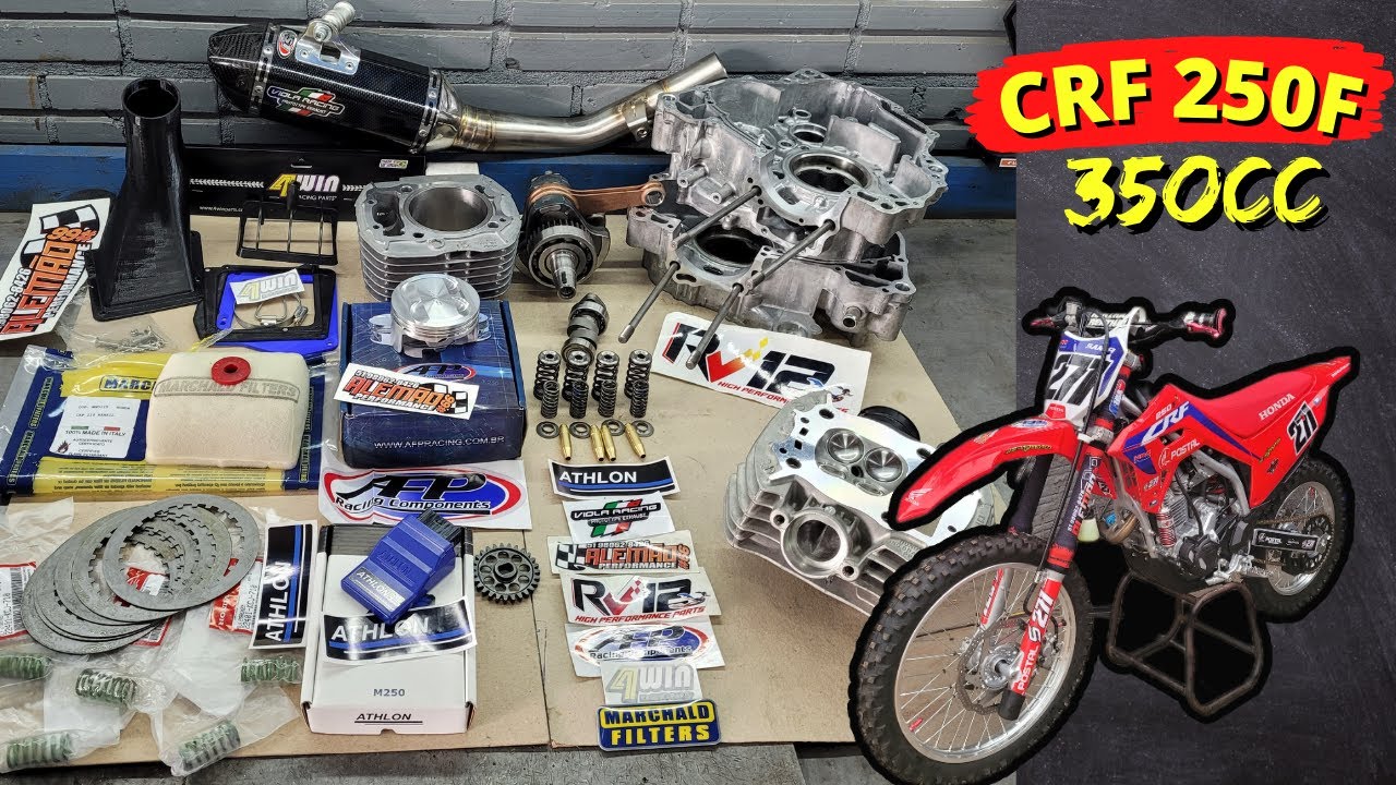 CRF 250F PREPARADA PRA 350cc com PISTÃO 84mm - PROJETOS ALEMÃO PERFORMANCE!!