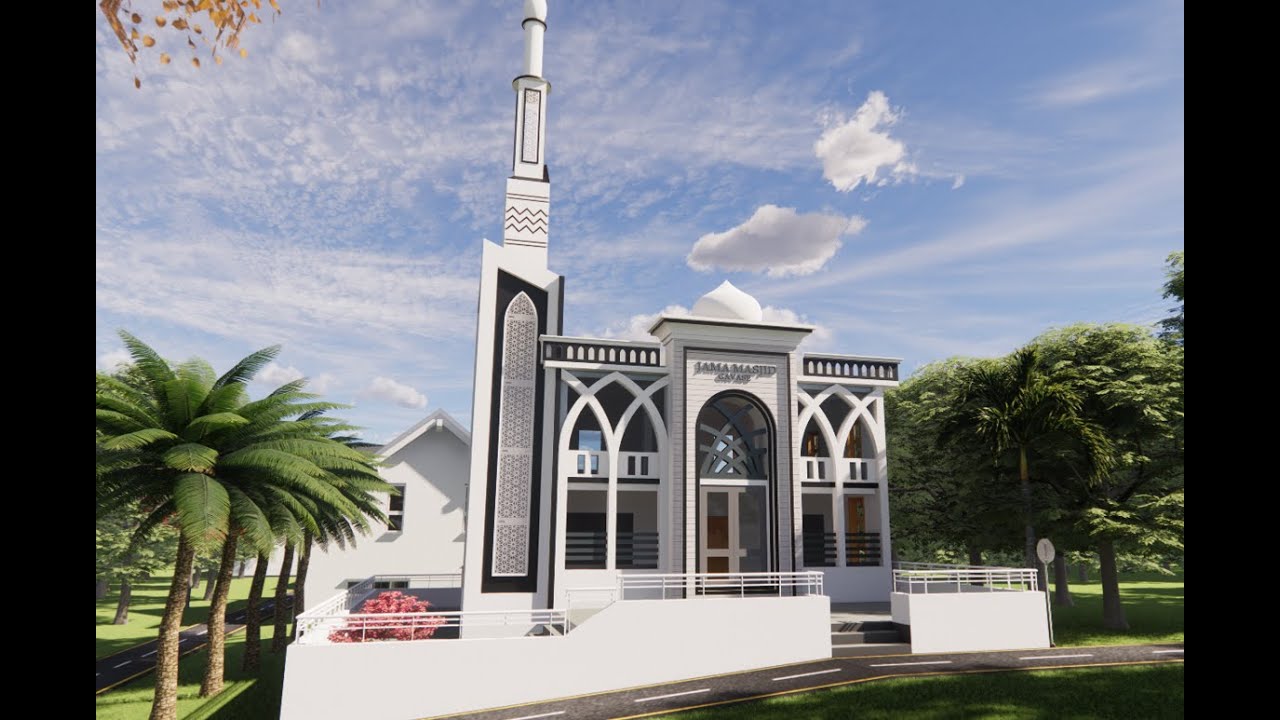 Beautiful Masjid Design 3D , small masjid Walkthrough